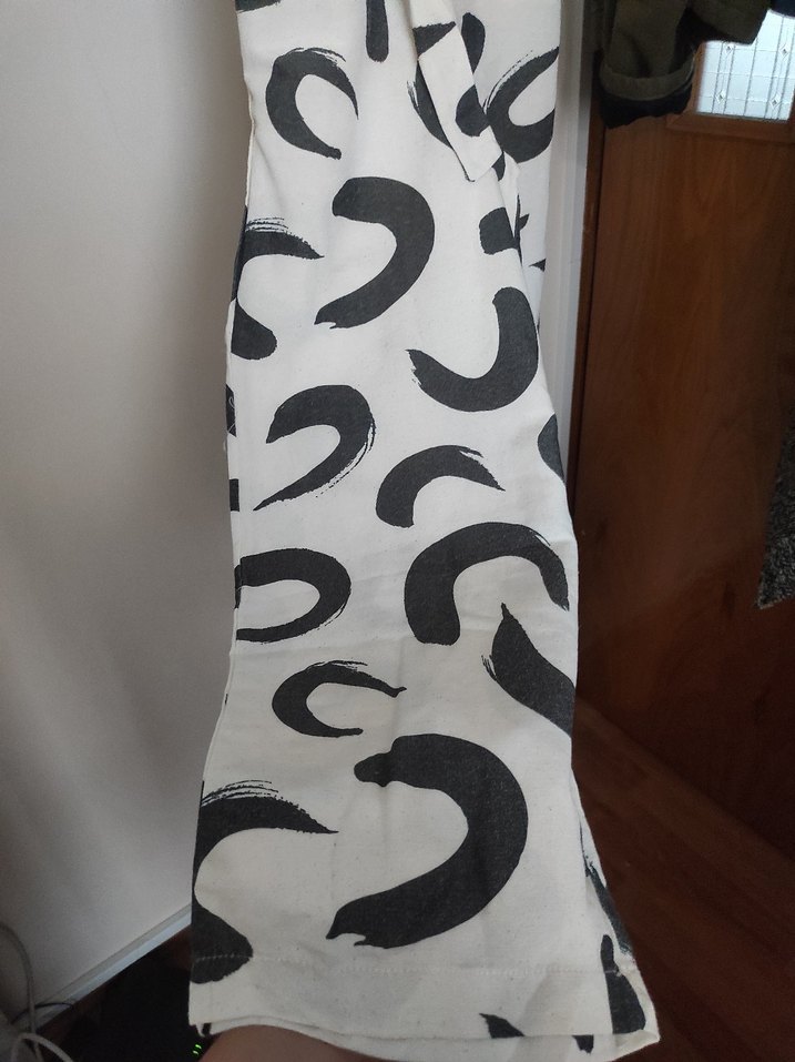 Desenli keten pantolon - Görsel 3