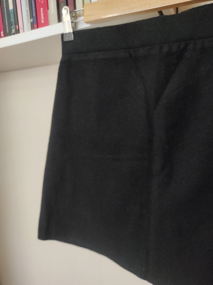 Siyah Mini Kadın Etek / Süet etek , kalın etek - Görsel 2
