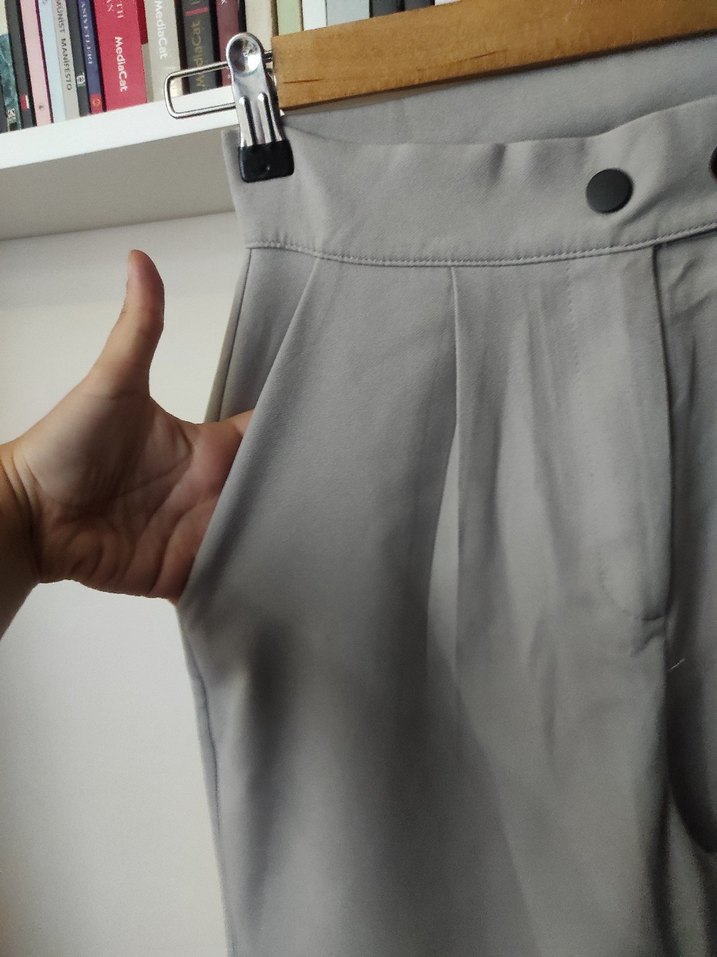 Palazzo kumaş pantolon - Görsel 3