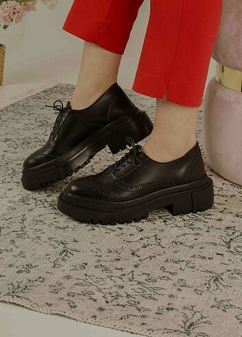 Zara Siyah makosen loafer ayakkabi