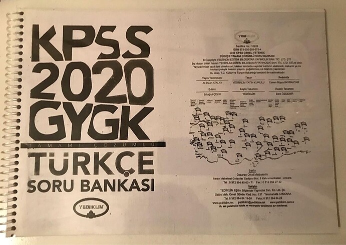 KPSS Türkçe 2020 Soru Bankası Yediiklim