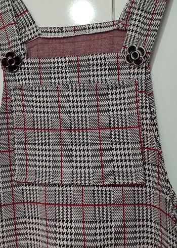 Ekose Desenli Salopet Elbise - Görsel 3