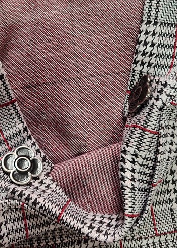 Ekose Desenli Salopet Elbise - Görsel 5