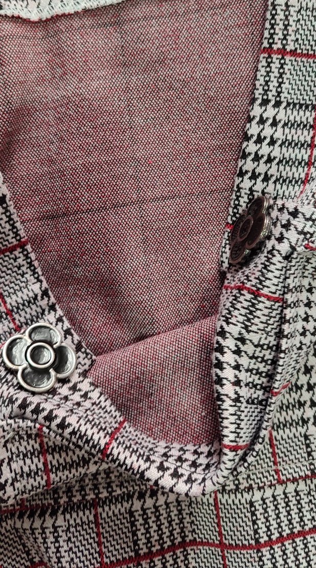 Ekose Desenli Salopet Elbise - Görsel 5