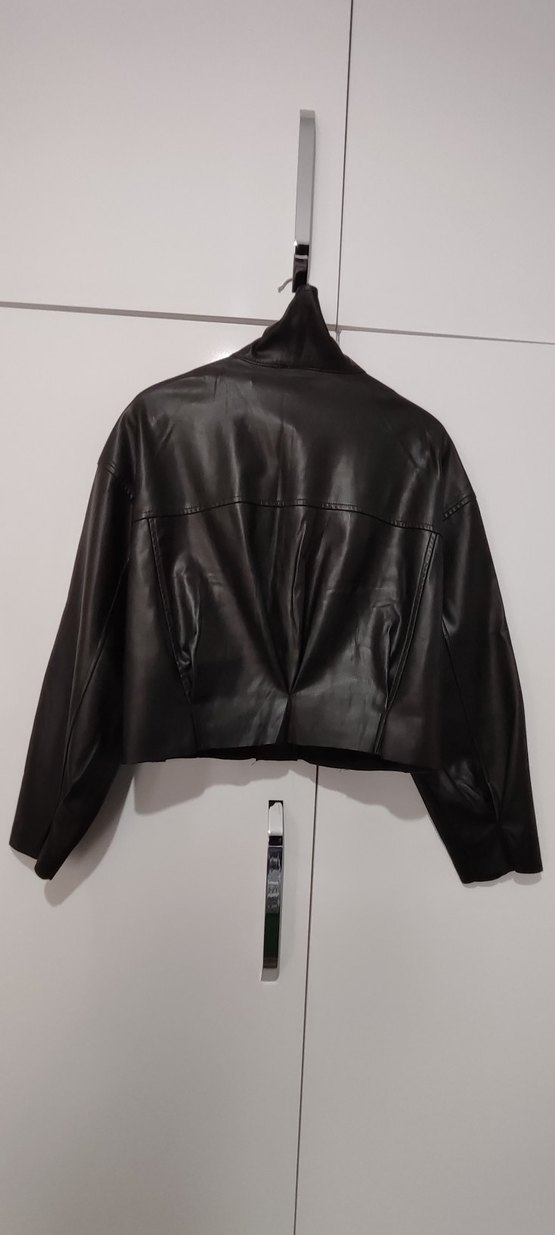 Suni Deri Mevsimlik Oversize Ceket - Görsel 3