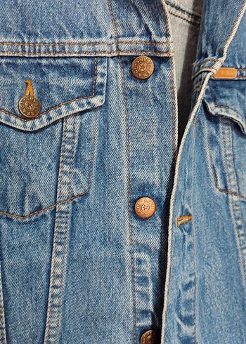 Mavi Renk Kot Ceket - Görsel 5