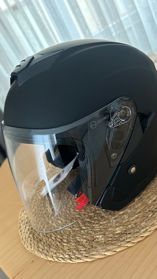 Şeffaf Vizörlü Siyah Biker Kask - Görsel 4