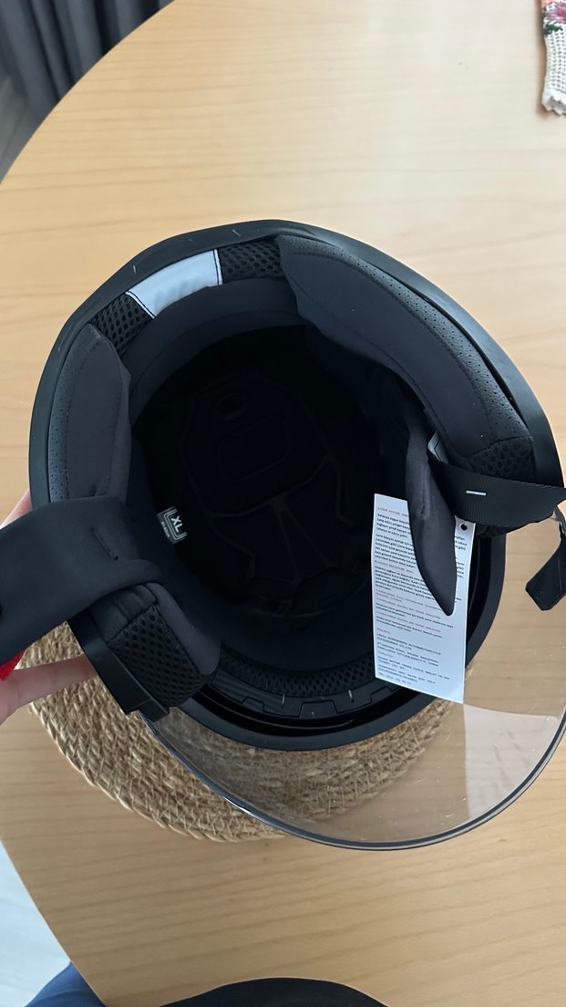 Şeffaf Vizörlü Siyah Biker Kask - Görsel 3