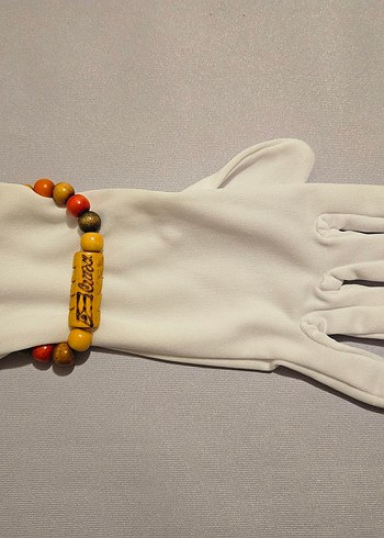 Ahşap boncuklu Kadın Bileklik - Görsel 2