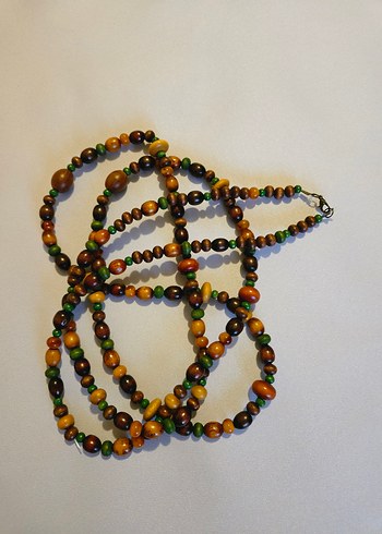 Renkli Boncuklu Uzun Kadın Kolyesi - Görsel 3