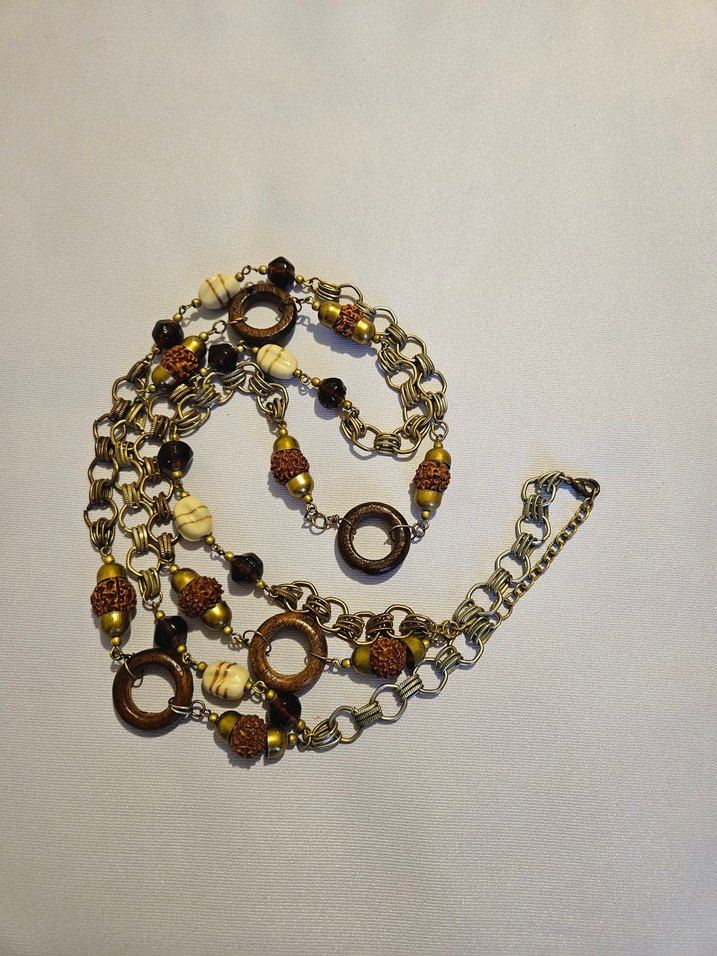 Renkli  Uzun Zincir Kolye - Görsel 4