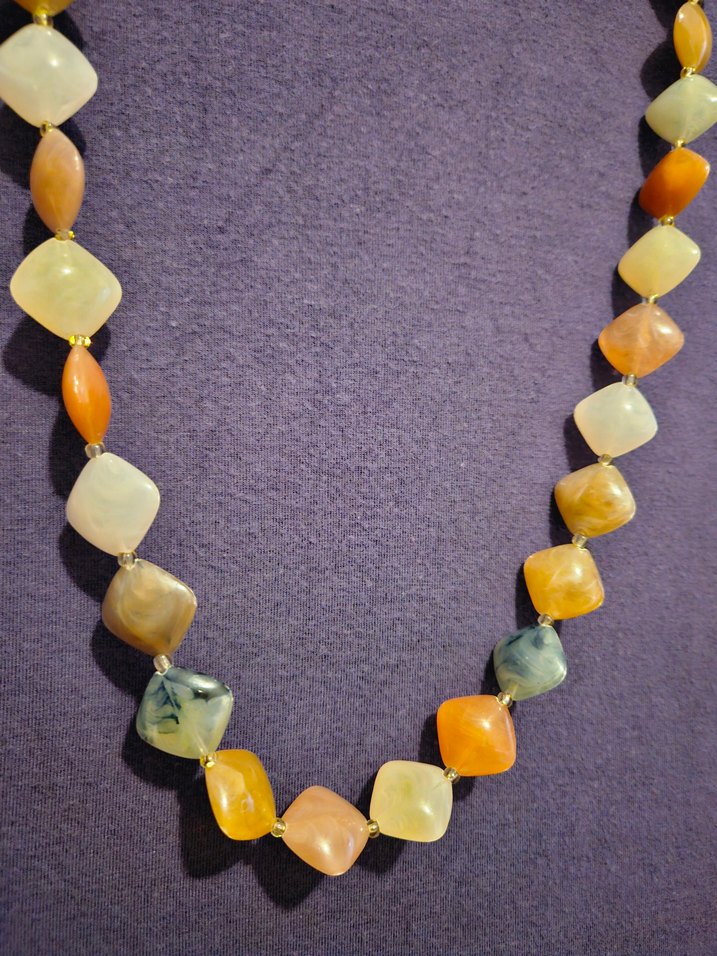 Renkli Boncuklu vintage Kolye - Görsel 2