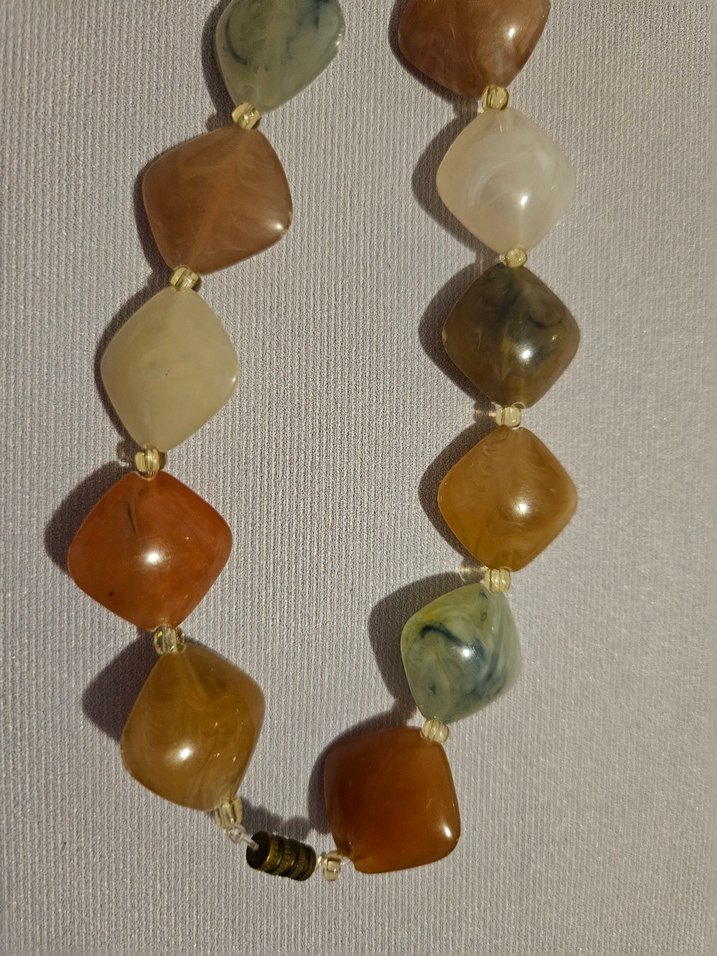 Renkli Boncuklu vintage Kolye - Görsel 4