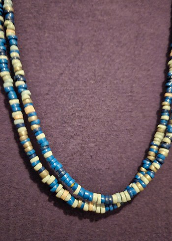 Mavi Boncuklu Kadın Kolye - Görsel 2