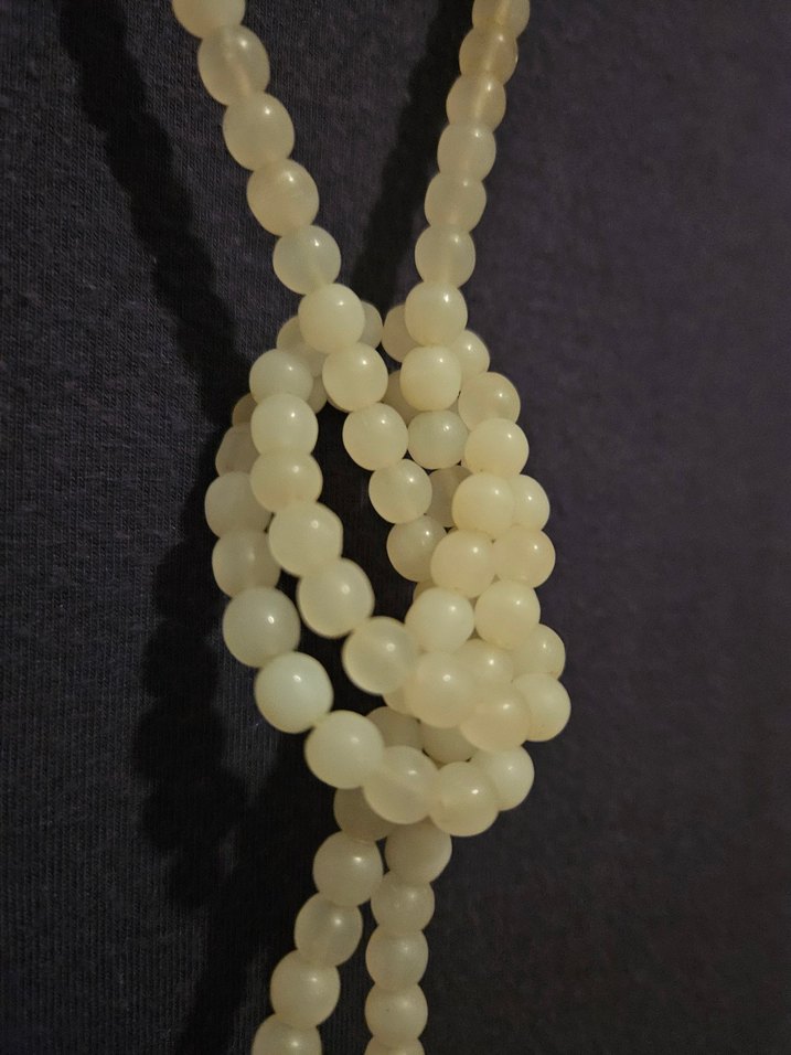 Beyaz Boncuklu Kadın Kolye - Görsel 2