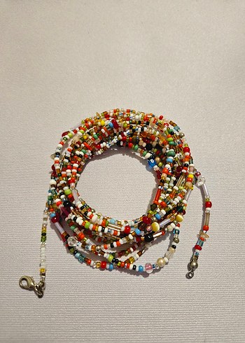 Renkli Boncuklu Uzun  Kolye - Görsel 4