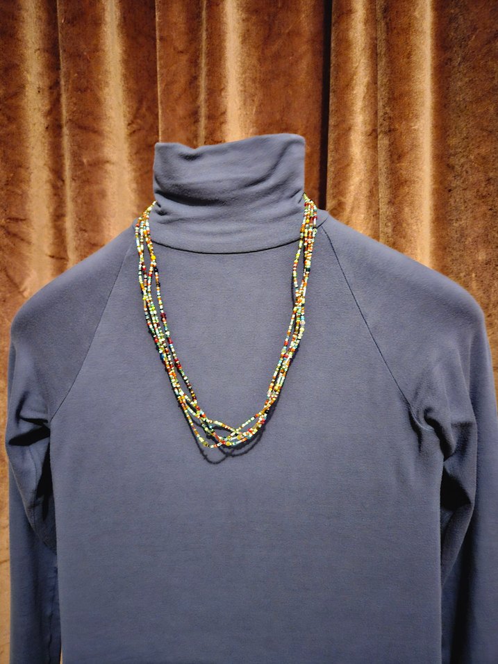 Renkli Boncuklu Uzun  Kolye - Görsel 2