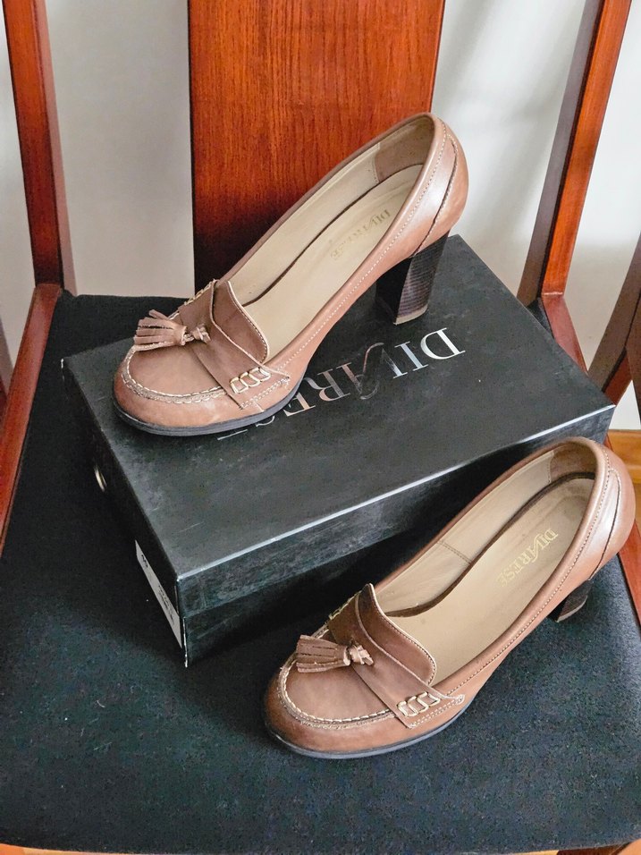 Divarese Bej Deri Kadın Topuklu Ayakkabı - Görsel 3