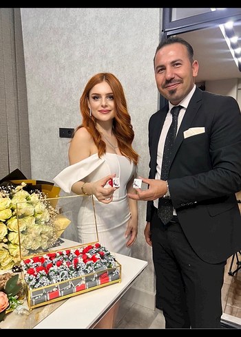 Beyaz Mini Notch Yaka Straplez Düğün Elbisesi - Görsel 2