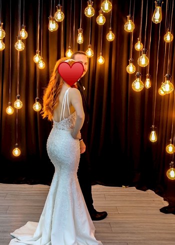 Beyaz vakko model balık gelinlik - Görsel 4