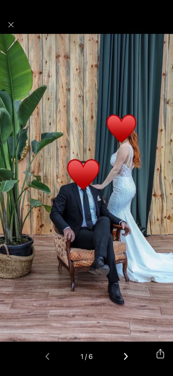 Beyaz vakko model balık gelinlik - Görsel 5