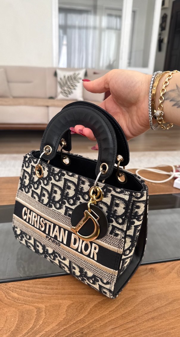 Zincir Detaylı Siyah Christian Dior Kadın Çanta - Görsel 4