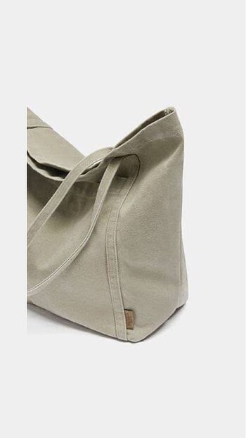 Beden Pull&Bear Accessories Kum Rengi Kanvas Tote Çanta