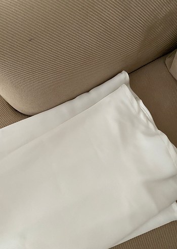 Beyaz Uzun Düz elbise - Görsel 5