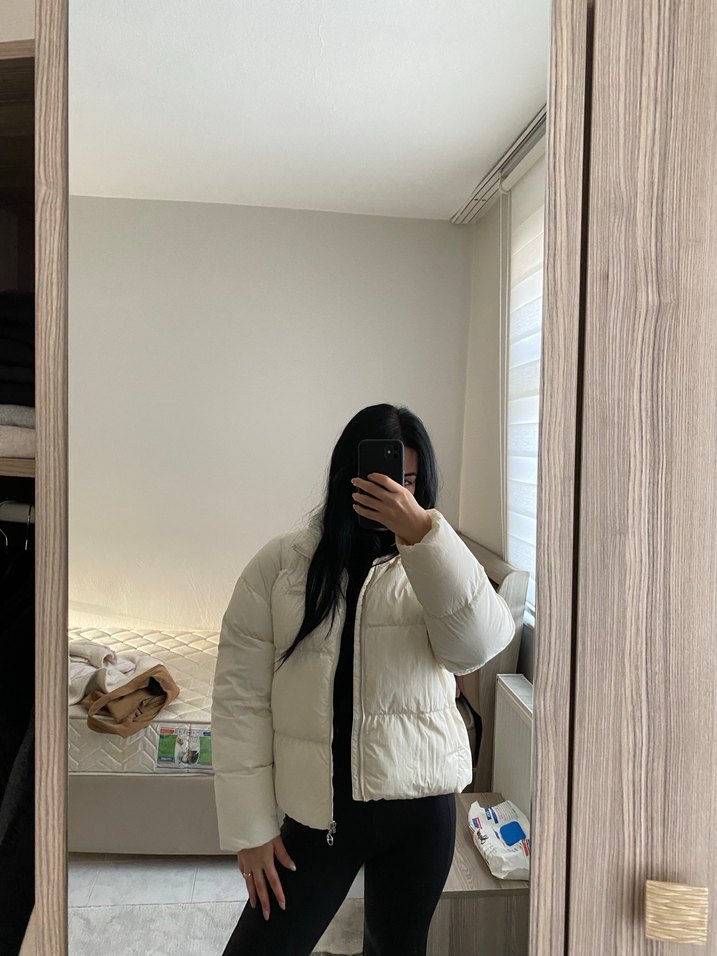 Puma Beyaz Kadın Puff Mont Midi Boy - Görsel 4