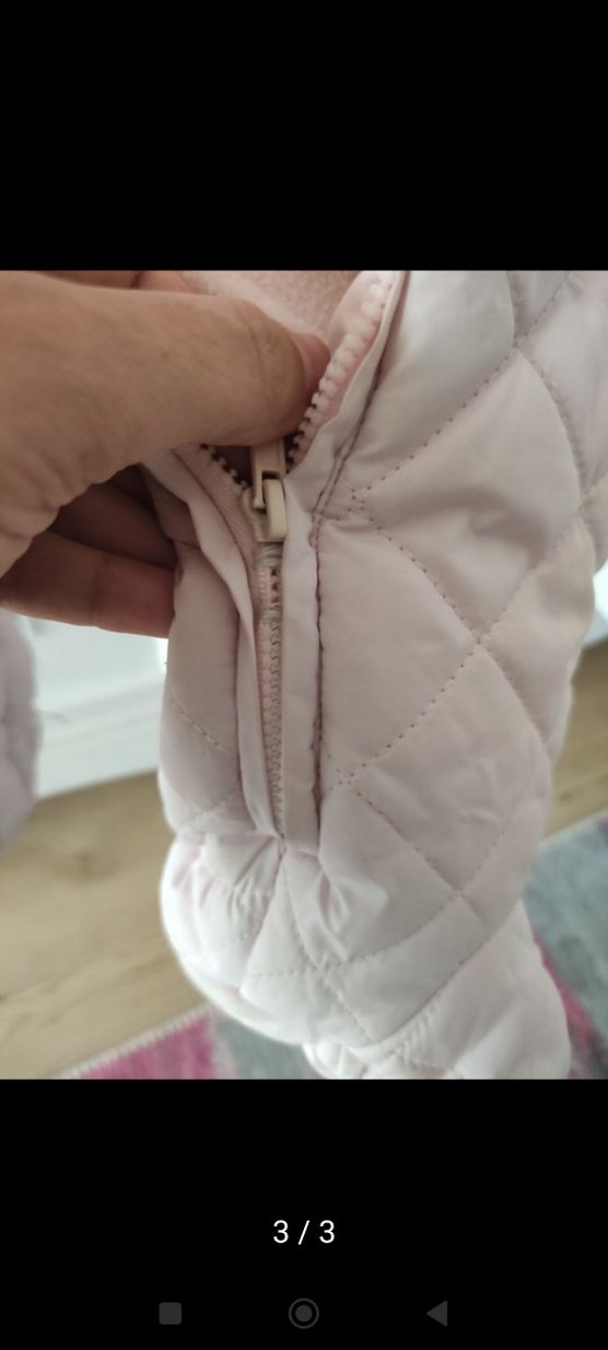 Düğmeli Pembe Bebek Kış Tulumu - Görsel 3