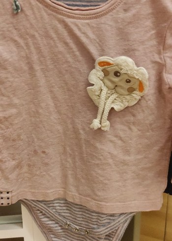 Pembe Uzun Kollu Bebek Body - Görsel 3