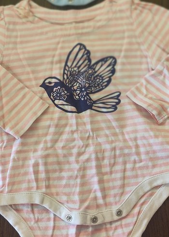 Uzun Kollu, Baskılı Bebek Body - Mavi - Görsel 2