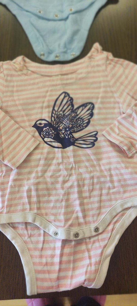 Uzun Kollu, Baskılı Bebek Body - Mavi - Görsel 2