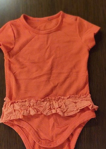 Bebek Kız Kısa Kollu Fırfırlı Body - Görsel 3