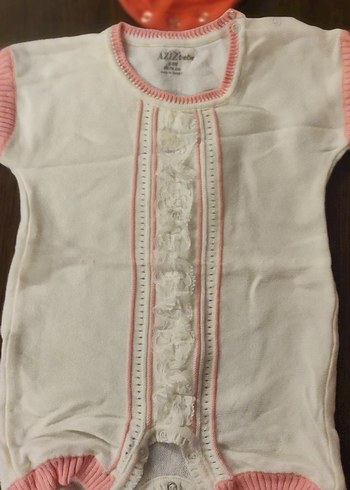 Bebek Kız Kısa Kollu Fırfırlı Body - Görsel 2