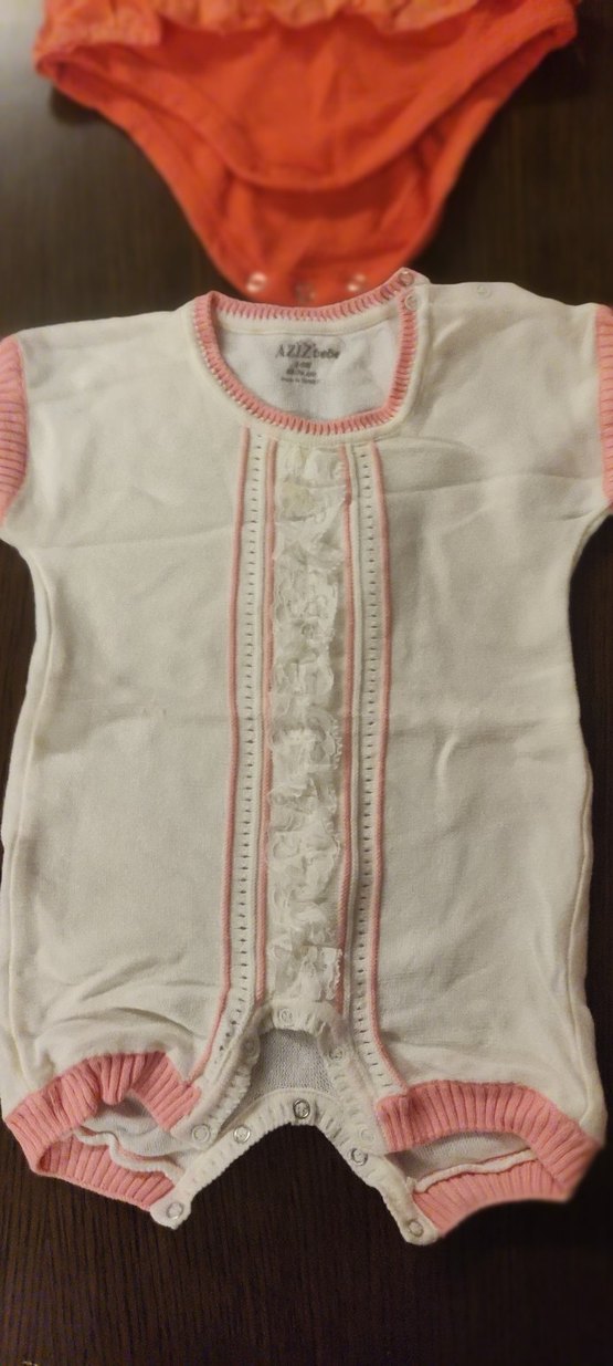 Bebek Kız Kısa Kollu Fırfırlı Body - Görsel 2