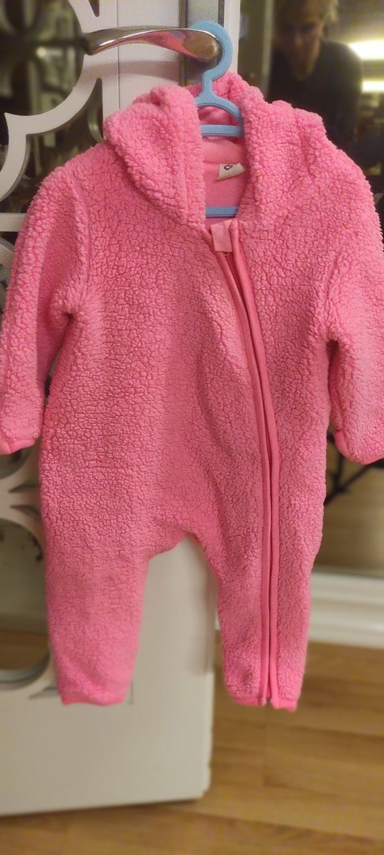 Pembe Kürklü Bebek Kız Tulumu - Görsel 2