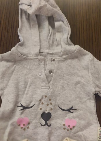 3 adet çeşitli markalar,Uzun Kollu Gri Triko Bebek Body - Görsel 4