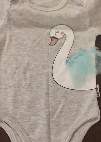 3 adet çeşitli markalar,Uzun Kollu Gri Triko Bebek Body - Görsel 2