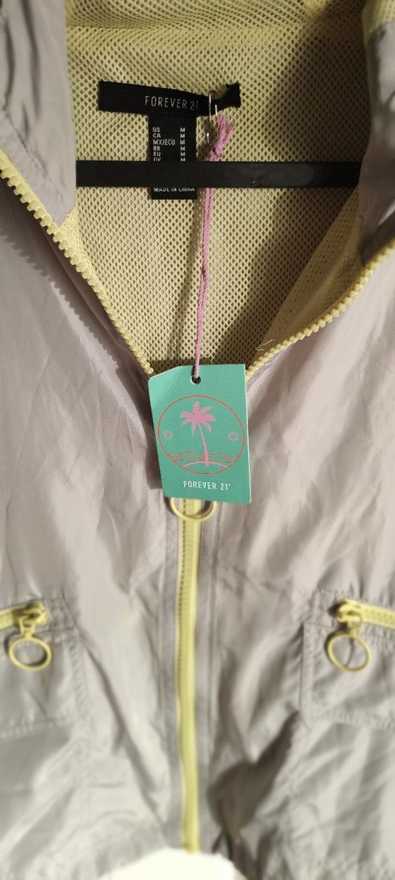 Bej Kadın Midi Ceket Fermuarlı Cepli - Görsel 3