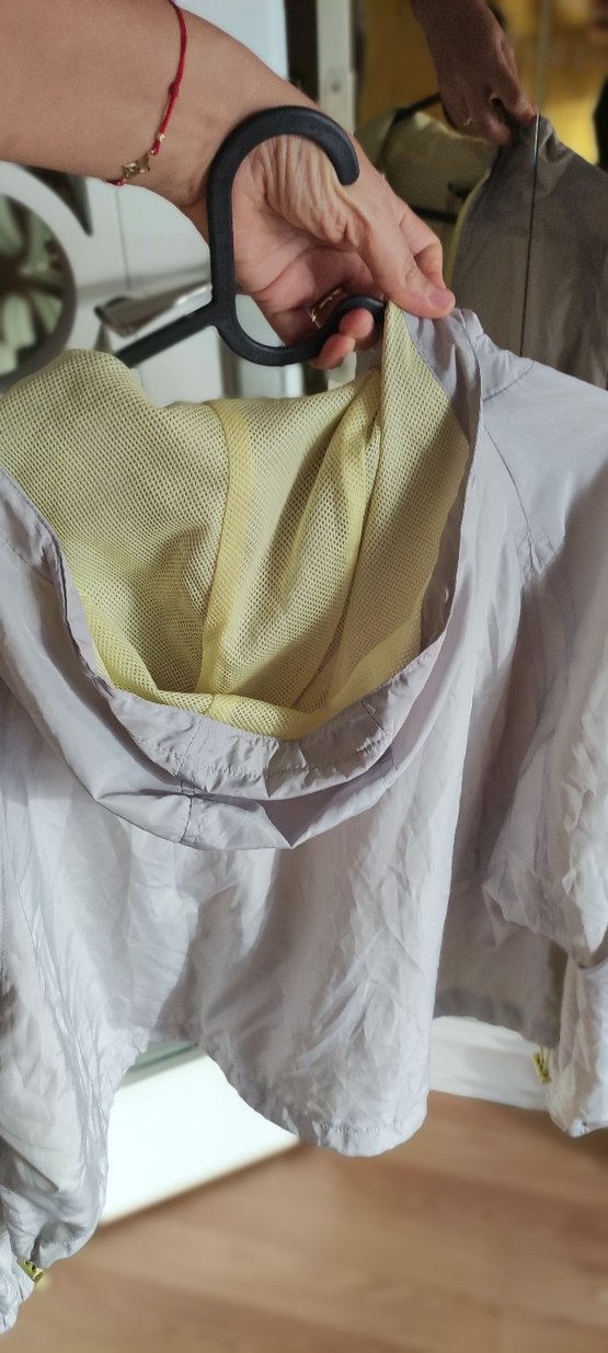 Bej Kadın Midi Ceket Fermuarlı Cepli - Görsel 5