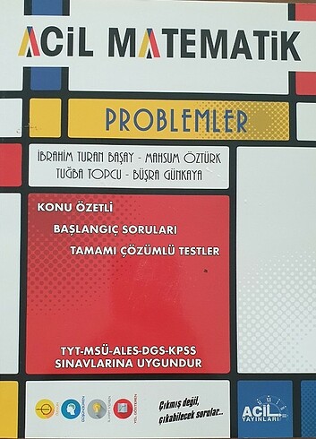 Acil yayınları problemlemler fasikülü 2022