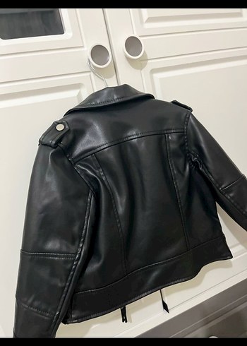 universal Beden siyah Renk Kadın Siyah Deri Biker Ceket