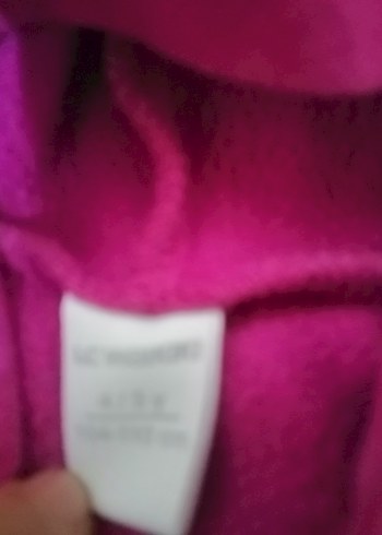 Kız Çocuk Pembe Kapüşonlu Düğmeli Eşofman Takımı - Görsel 3