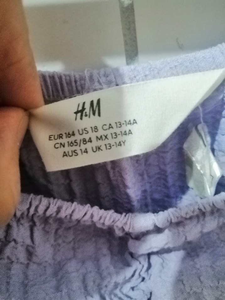 Uzun Kollu Mor Midi Keten Elbise - Görsel 2