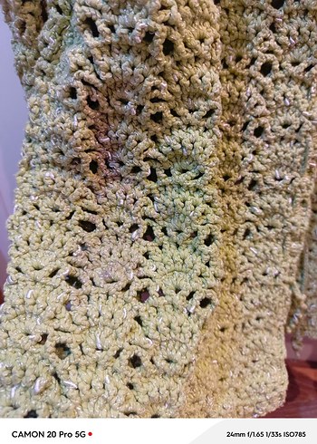 Yeşil Triko Bohem Kadın Hırka - Görsel 3