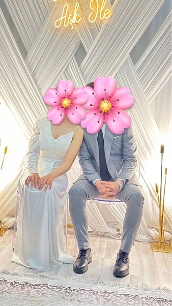 m Beden Beyaz nikah - nişan elbisesi