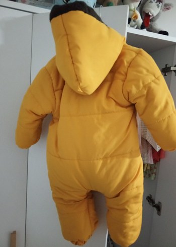 Sarı Fermuarlı Bebek astronot mont - Görsel 3