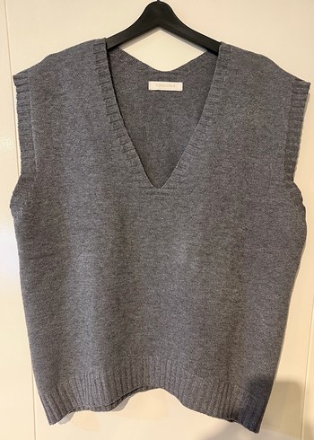 Club Monaco Gri V Yaka Triko Yelek