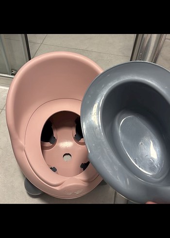  Beden pembe Renk Pembe ve Gri Bebek lazımlık klozet